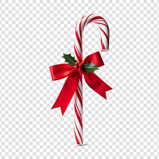 Candy cane Christmas decoration transparent background