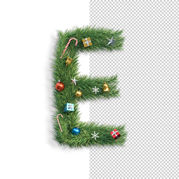 Christmas alphabet Letter E