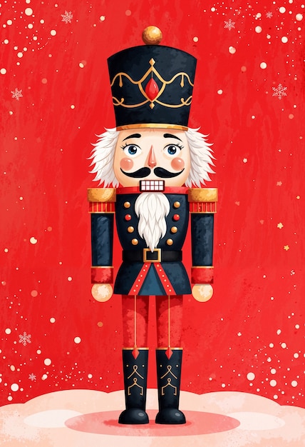 Christmas celebration nutcracker illustration