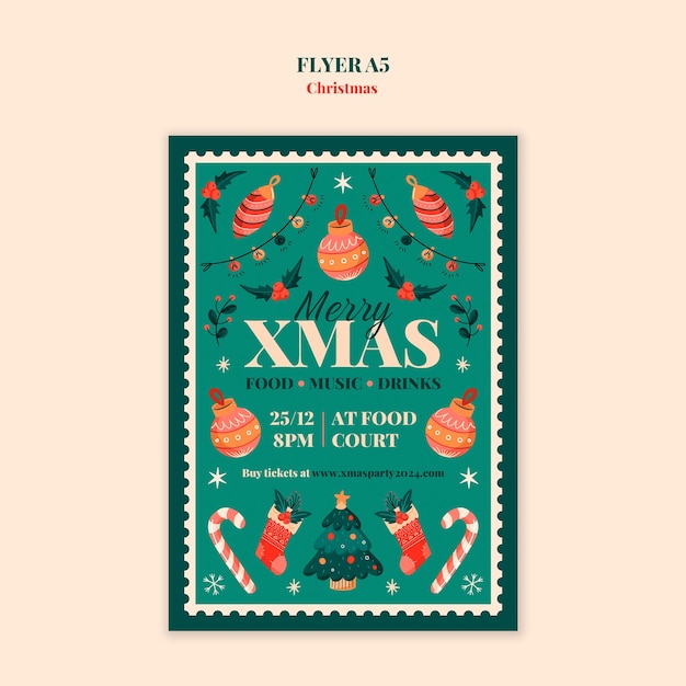 Christmas flyer template design