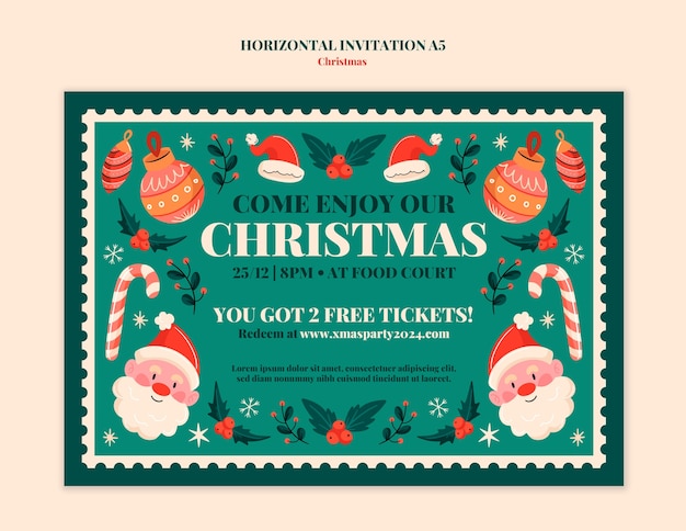 Christmas invitation template design