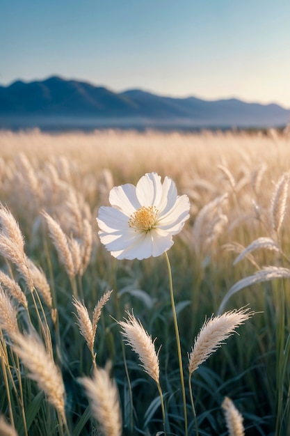 Close up on beautiful flower in nature