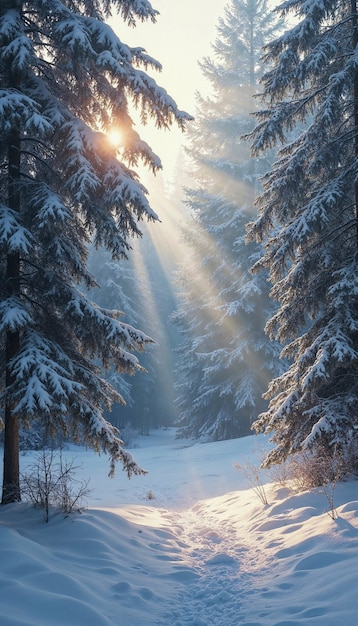 Snowy winter landscape