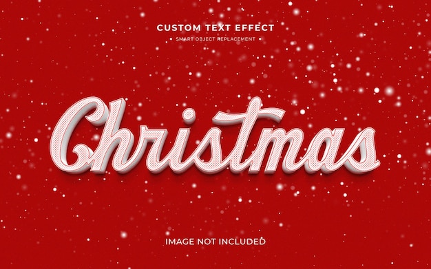 White Christmas 3d text style effect